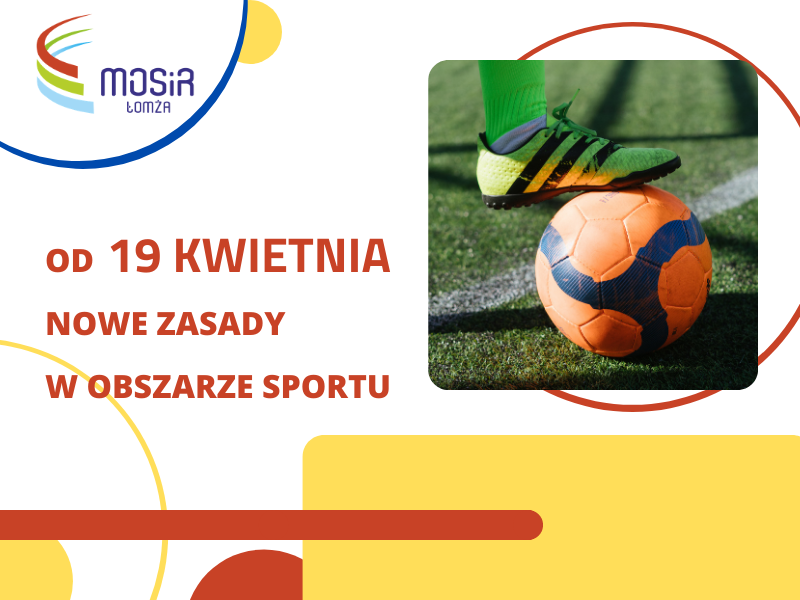 Grafika piłka nożna, złagodzenie obostrzeń od 19 kwietnia w sporcie