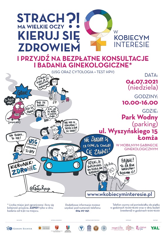 plakat bezpłatne badania ginekologiczne dla kobiet grafika