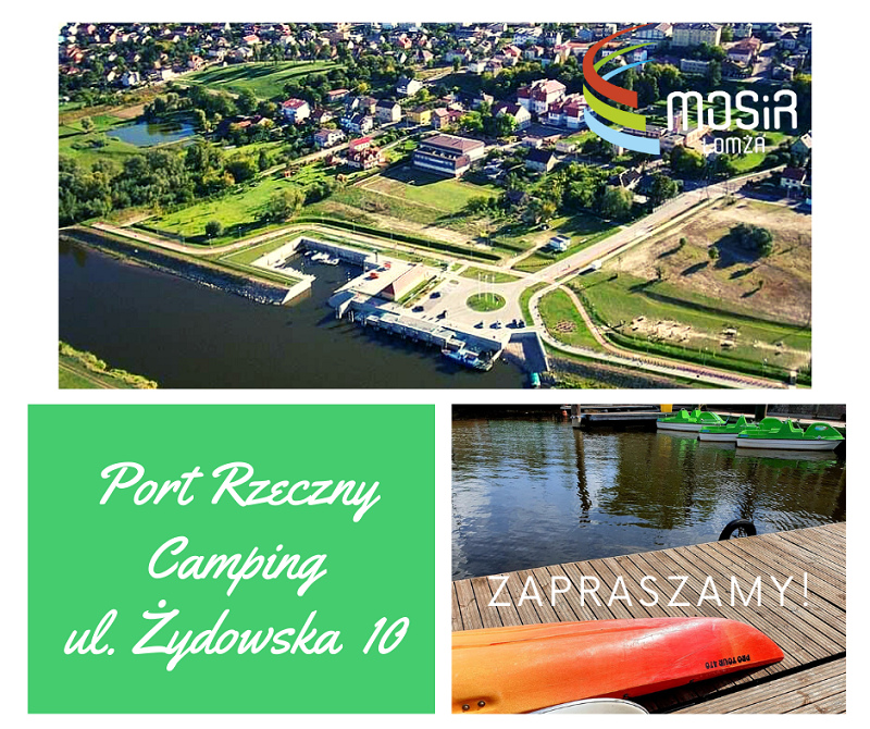 grafika zdjęcie kajaki, rowery wodne, Port rzeczny ul. Żydowska w Łomży