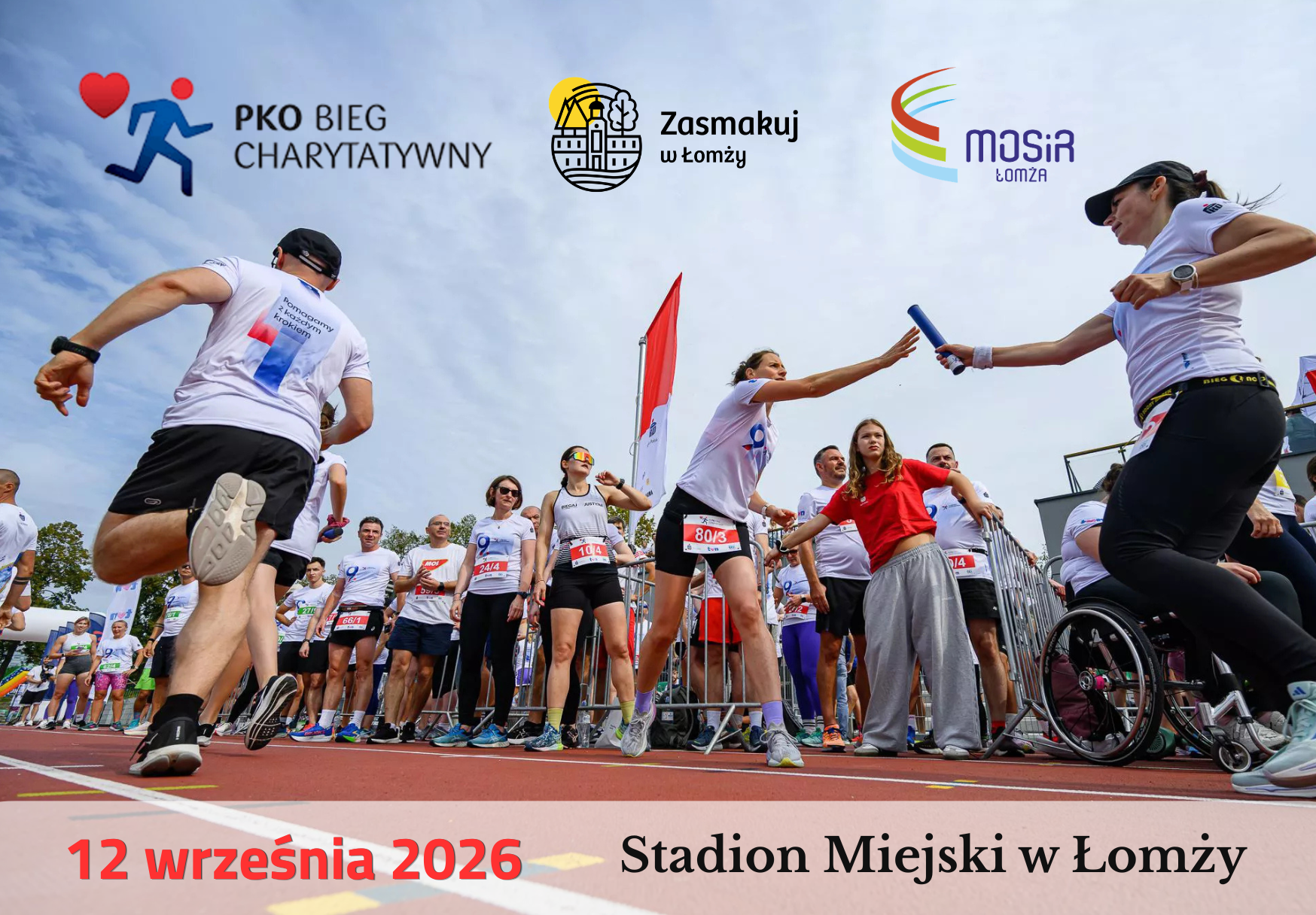 zdjęcie PKO Bieg Charytatywny osoby biorące udział w biegu na bieżni
